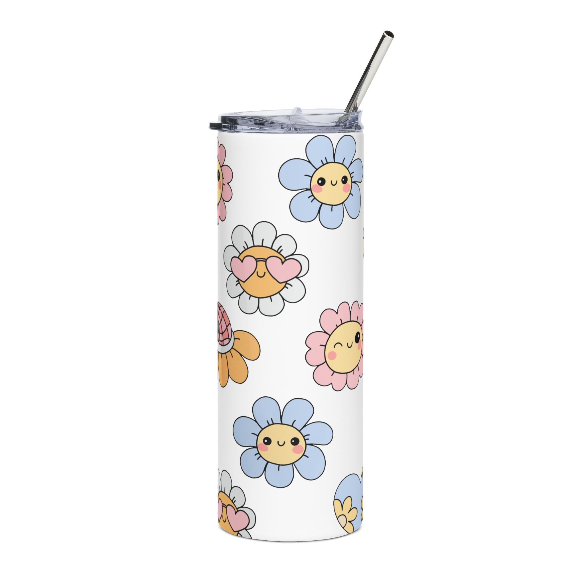 Flower Power Tumbler - Puff Berry