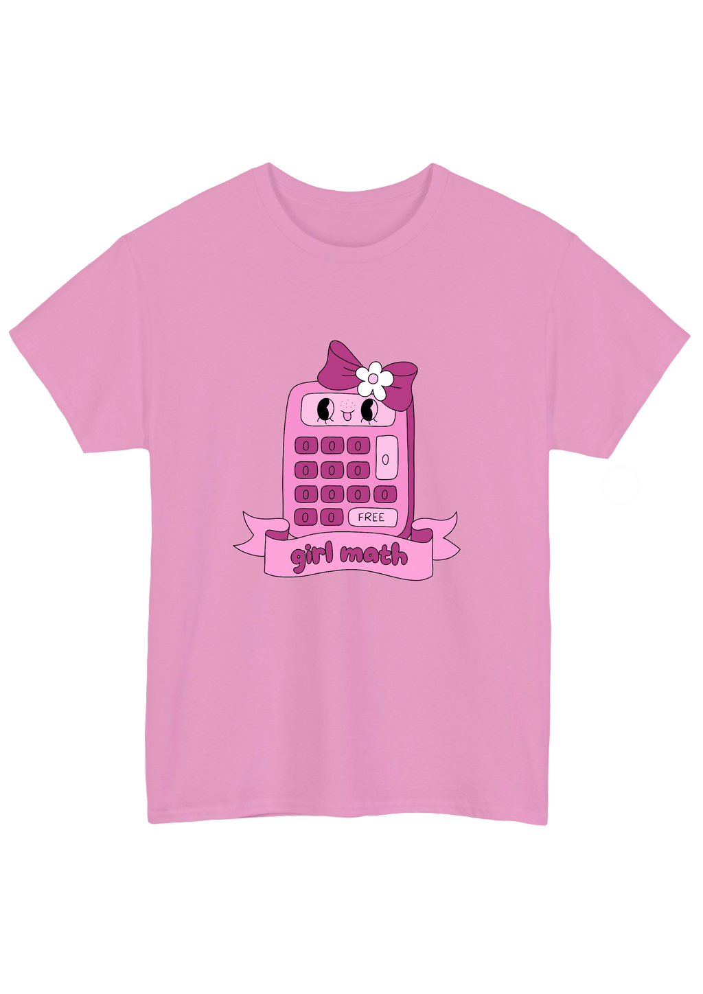 Girl Math Pink Tee - Puff Berry
