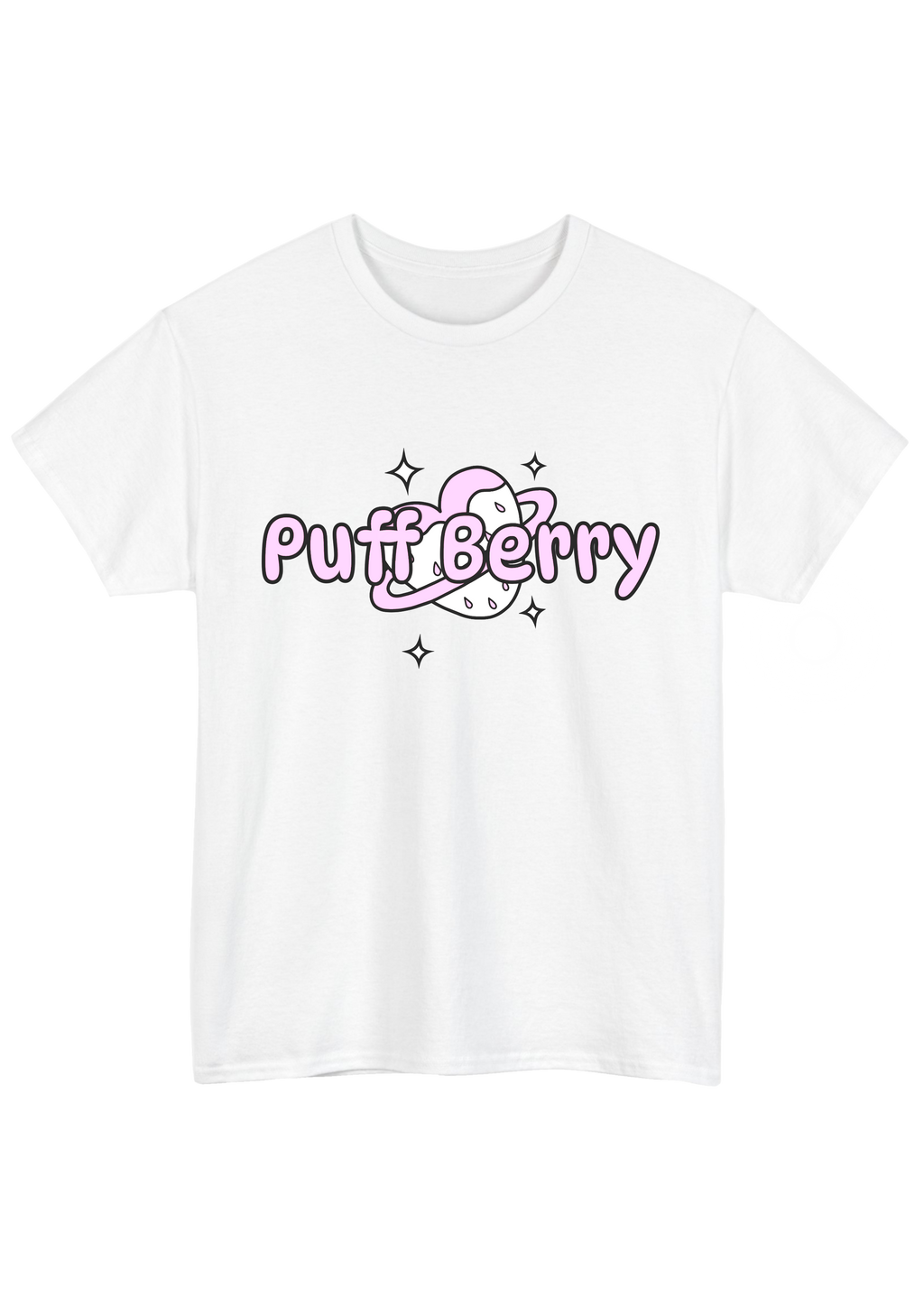Puff Berry Pastel White Tee