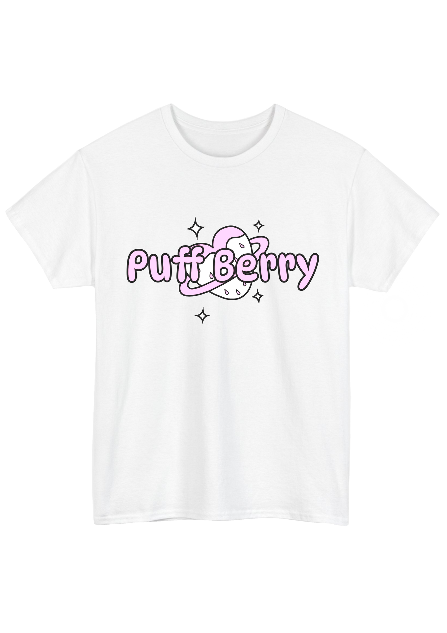 Puff Berry Pastel White Tee - Puff Berry