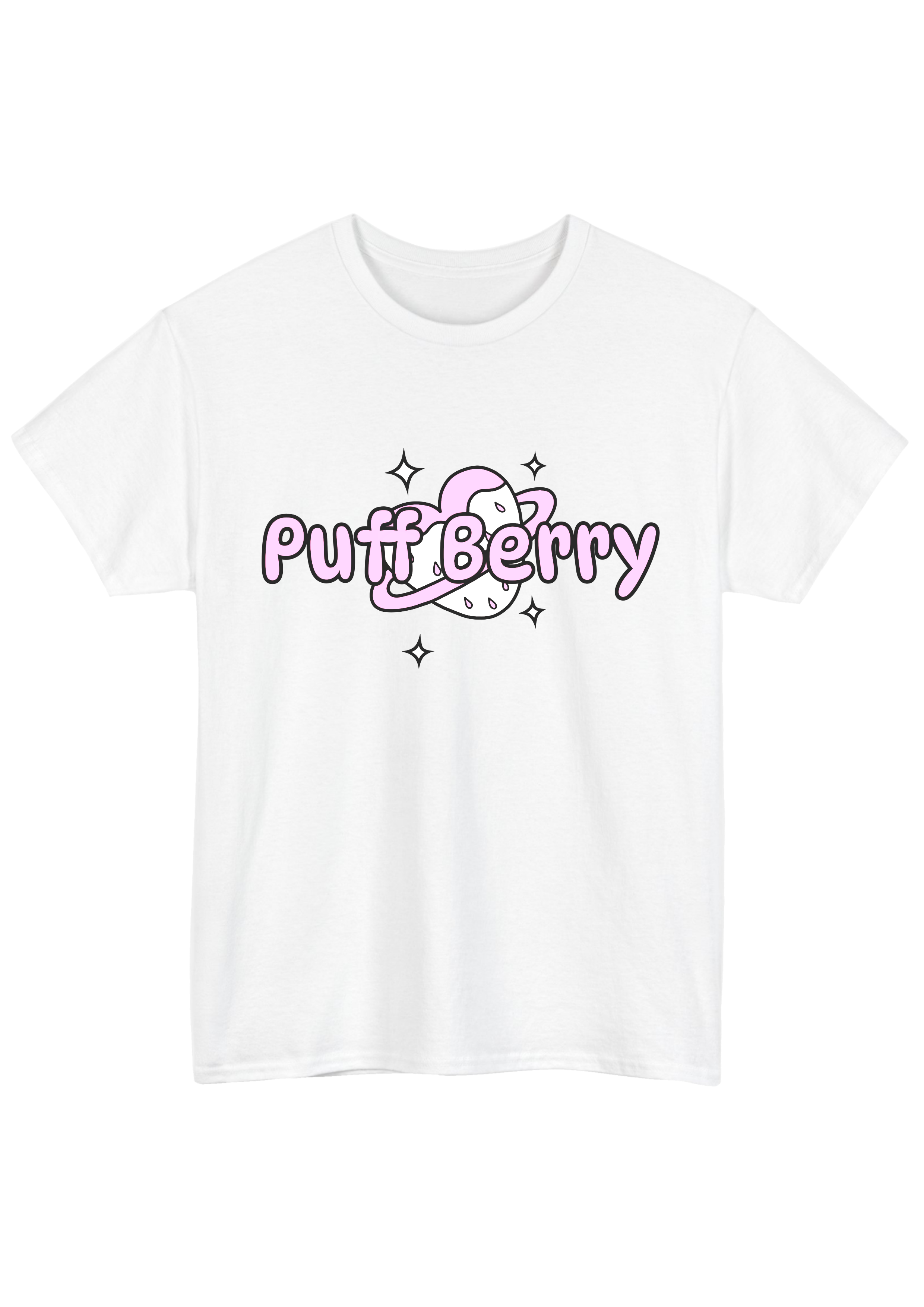 Puff Berry Pastel White Tee