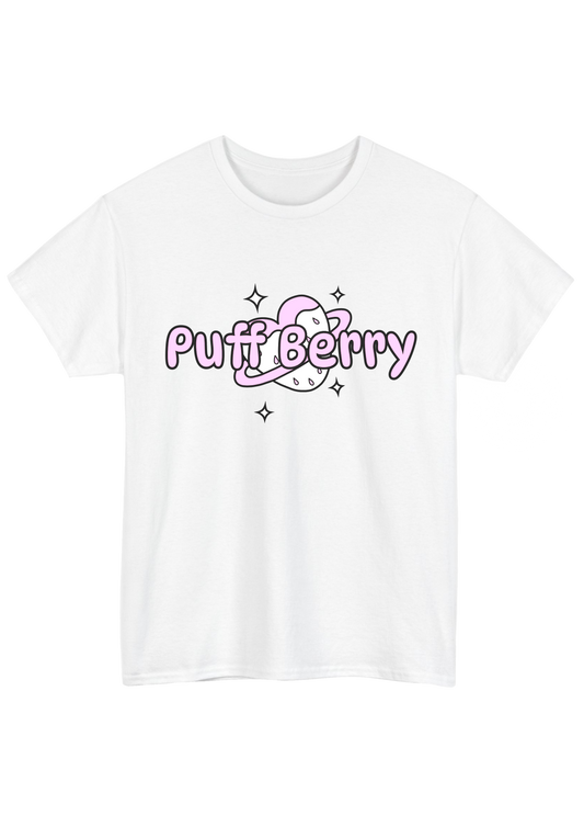 Puff Berry Pastel White Tee - Puff Berry