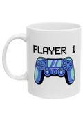 Player 1 White Mug