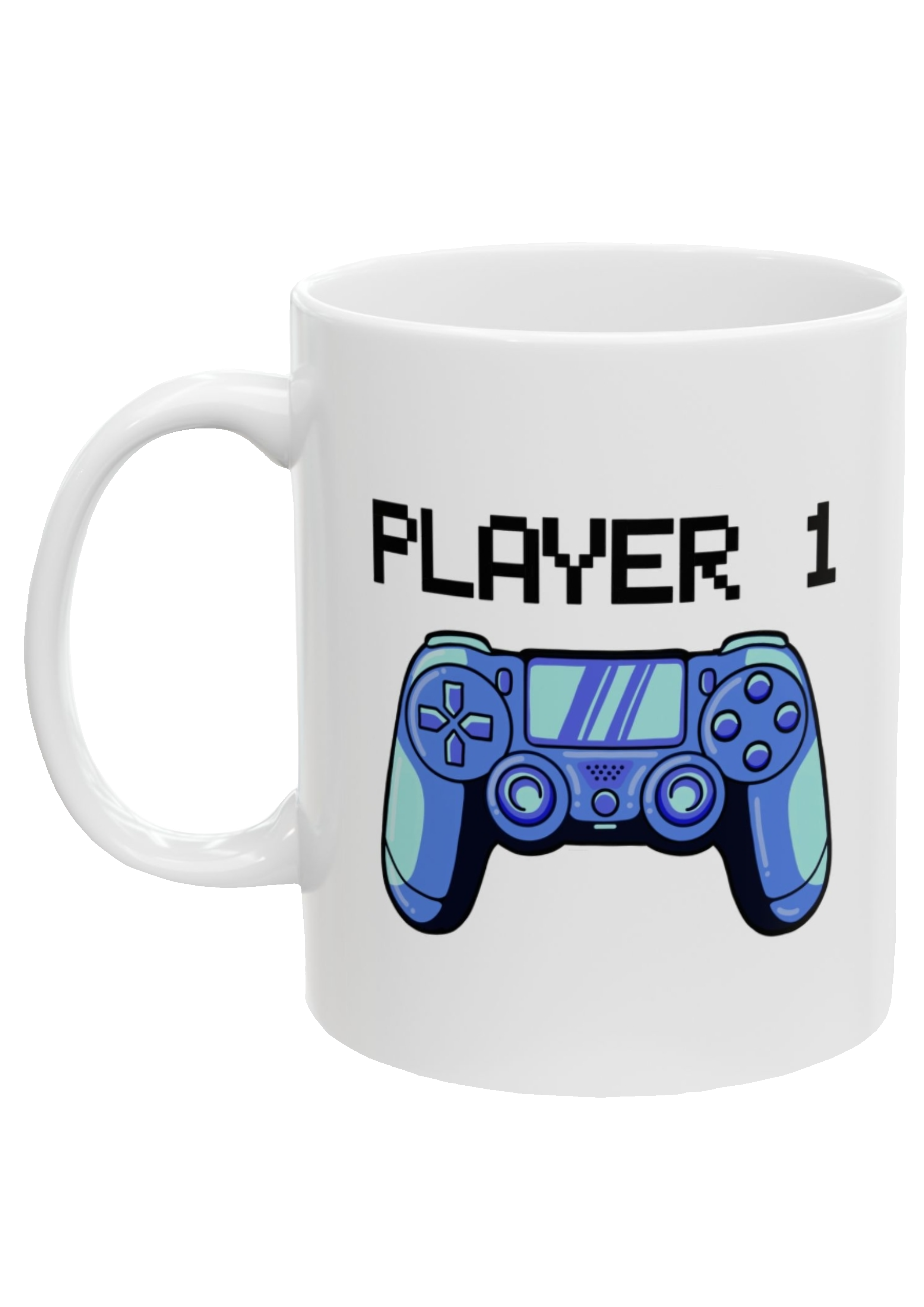 Player 1 White Mug