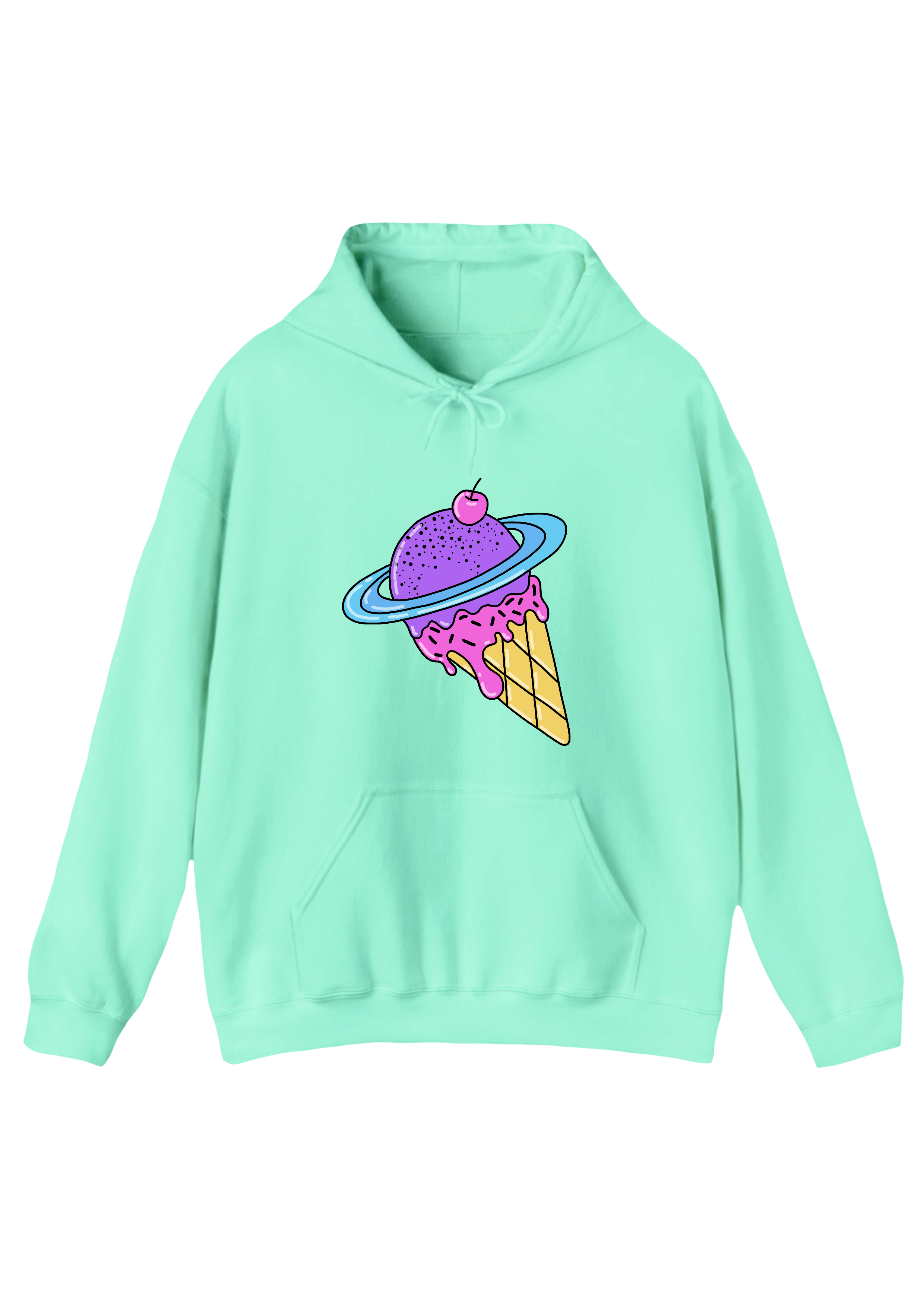 Cosmic Ice Cream Aqua Hoodie
