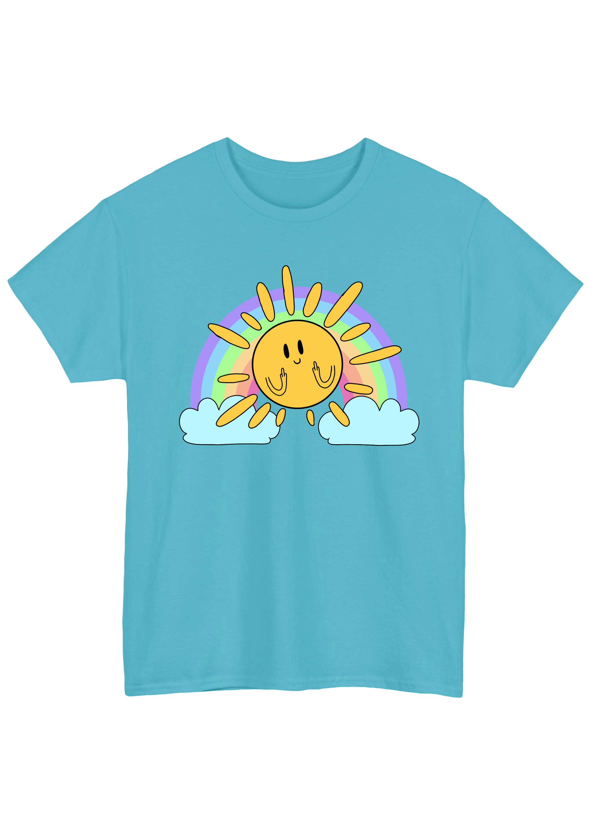 Sunshine Turquoise Tee - Puff Berry