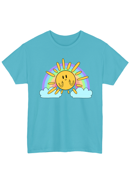 Sunshine Turquoise Tee - Puff Berry