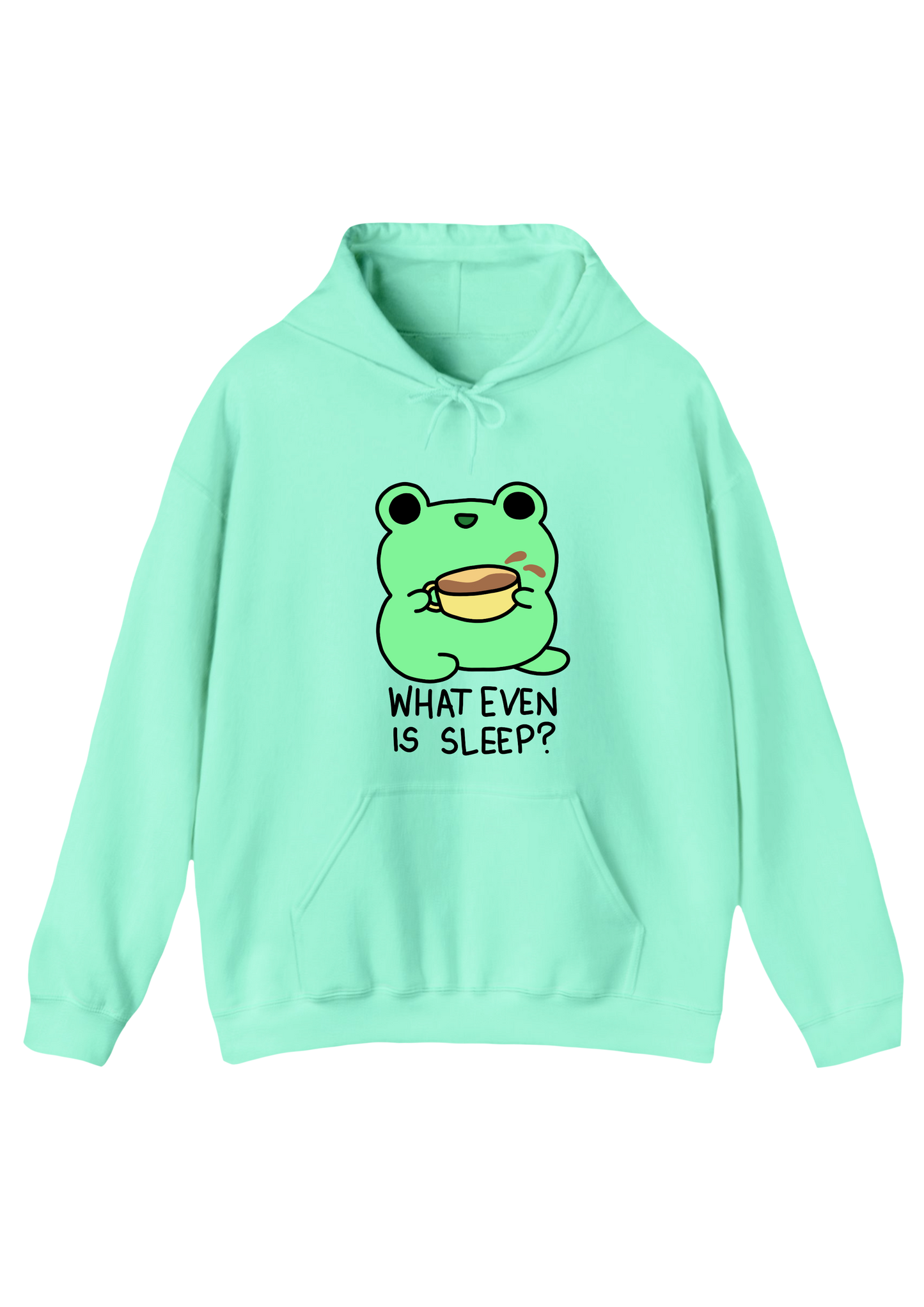 Caffeinated Frog Aqua Hoodie