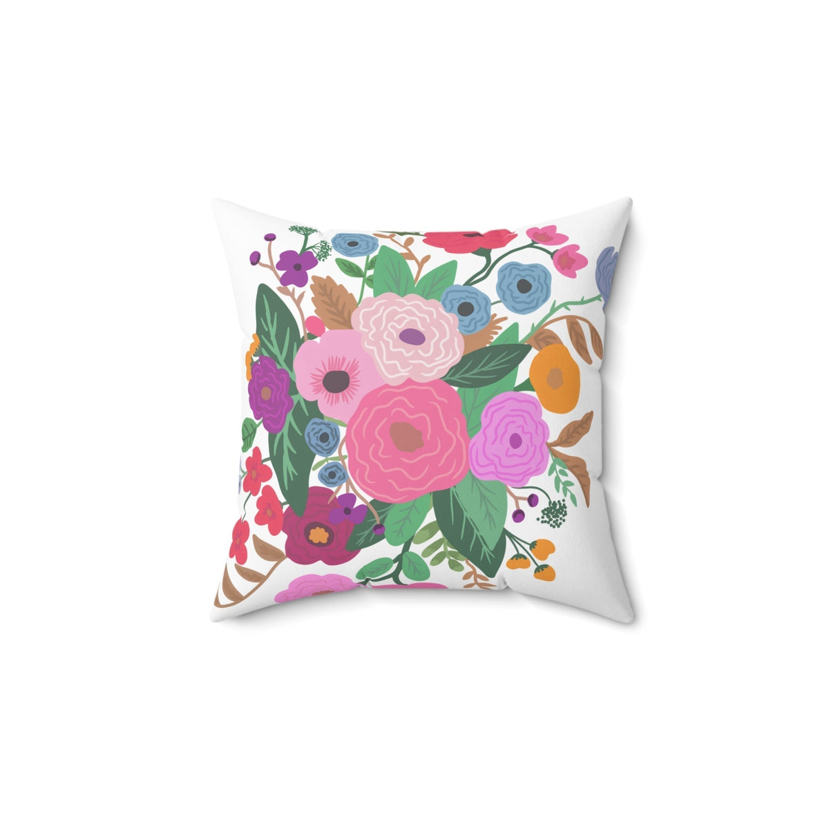 Floral Pillow - Puff Berry