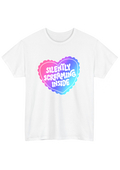 Silently Screaming Inside White Tee - Puff Berry