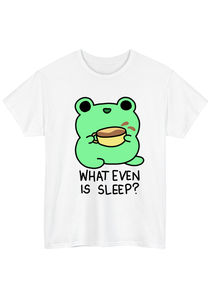 Caffeinated Frog White Tee - Puff Berry