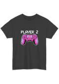 Player 2 Charcoal Tee - Puff Berry