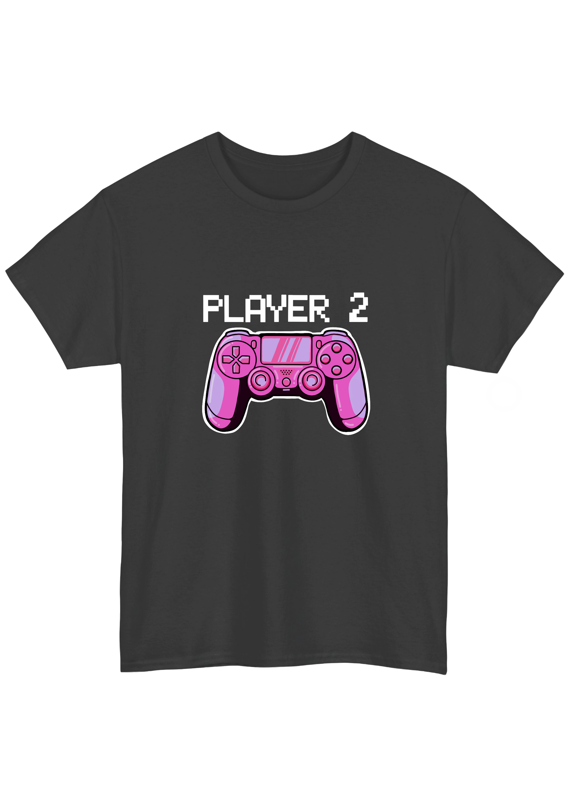 Player 2 Charcoal Tee - Puff Berry