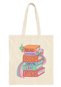 Read More Books Tote Bag - Puff Berry