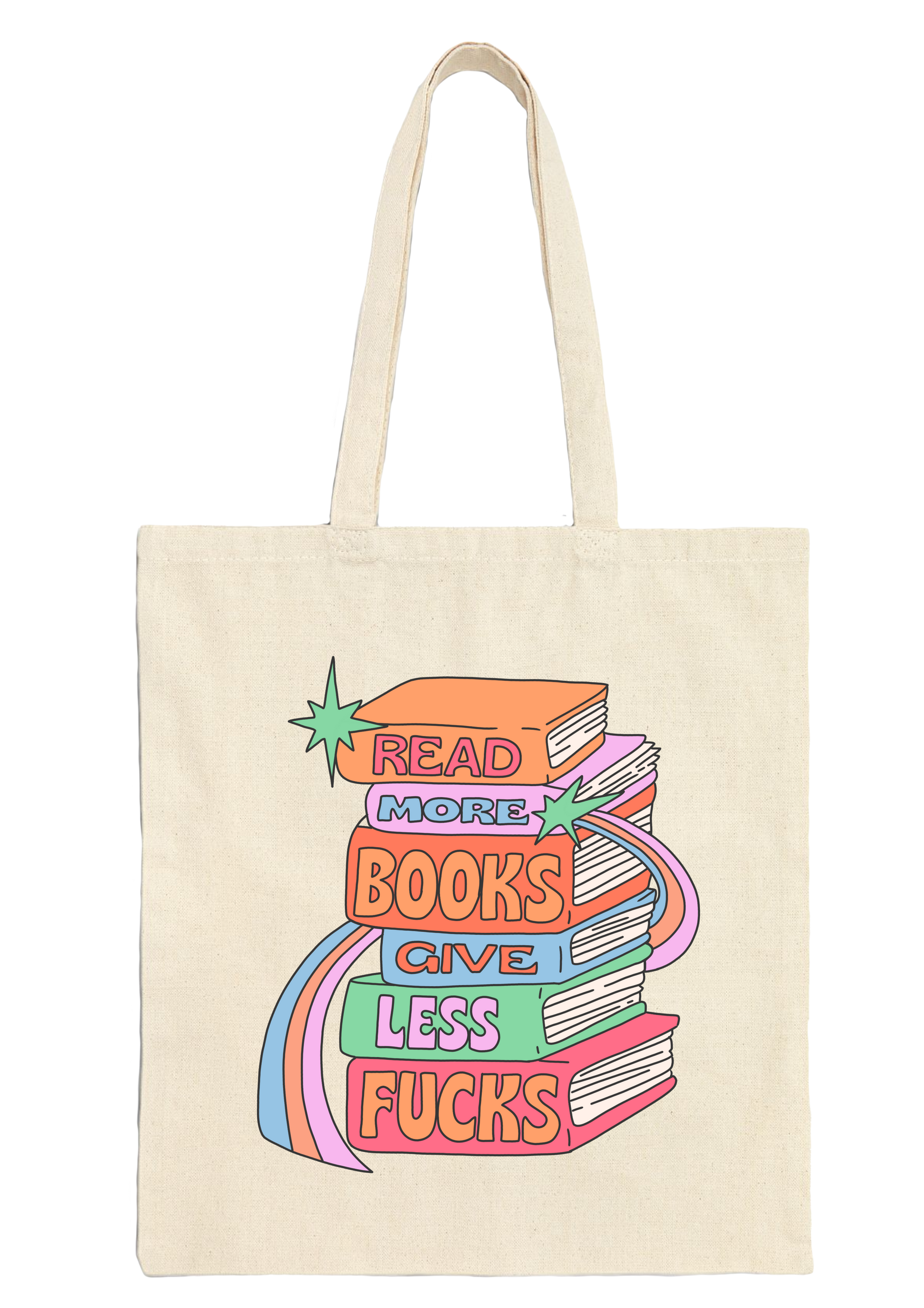 Read More Books Tote Bag - Puff Berry
