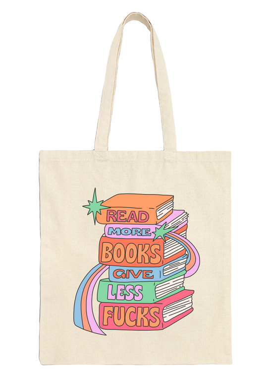Read More Books Tote Bag - Puff Berry