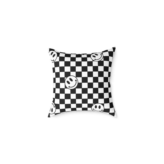 Black and White Pillow - Puff Berry
