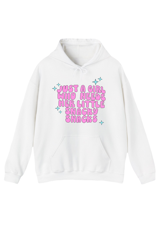 Snacky Snacks White Hoodie