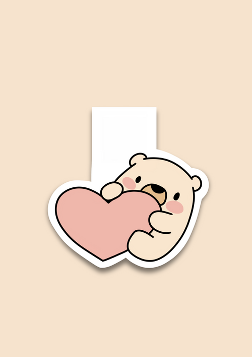Bear Magnetic Bookmark - Puff Berry