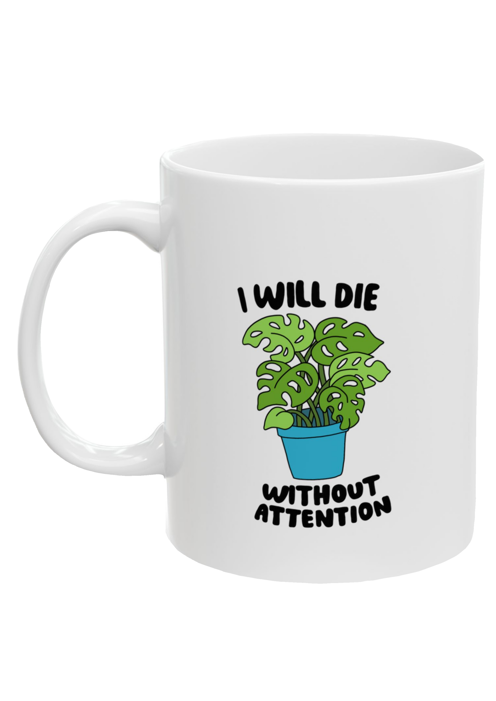 Needy Plant White Mug - Puff Berry