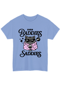 Even Baddies Get Saddies Blue Tee - Puff Berry