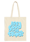 See Good in All Things Tote Bag - Puff Berry