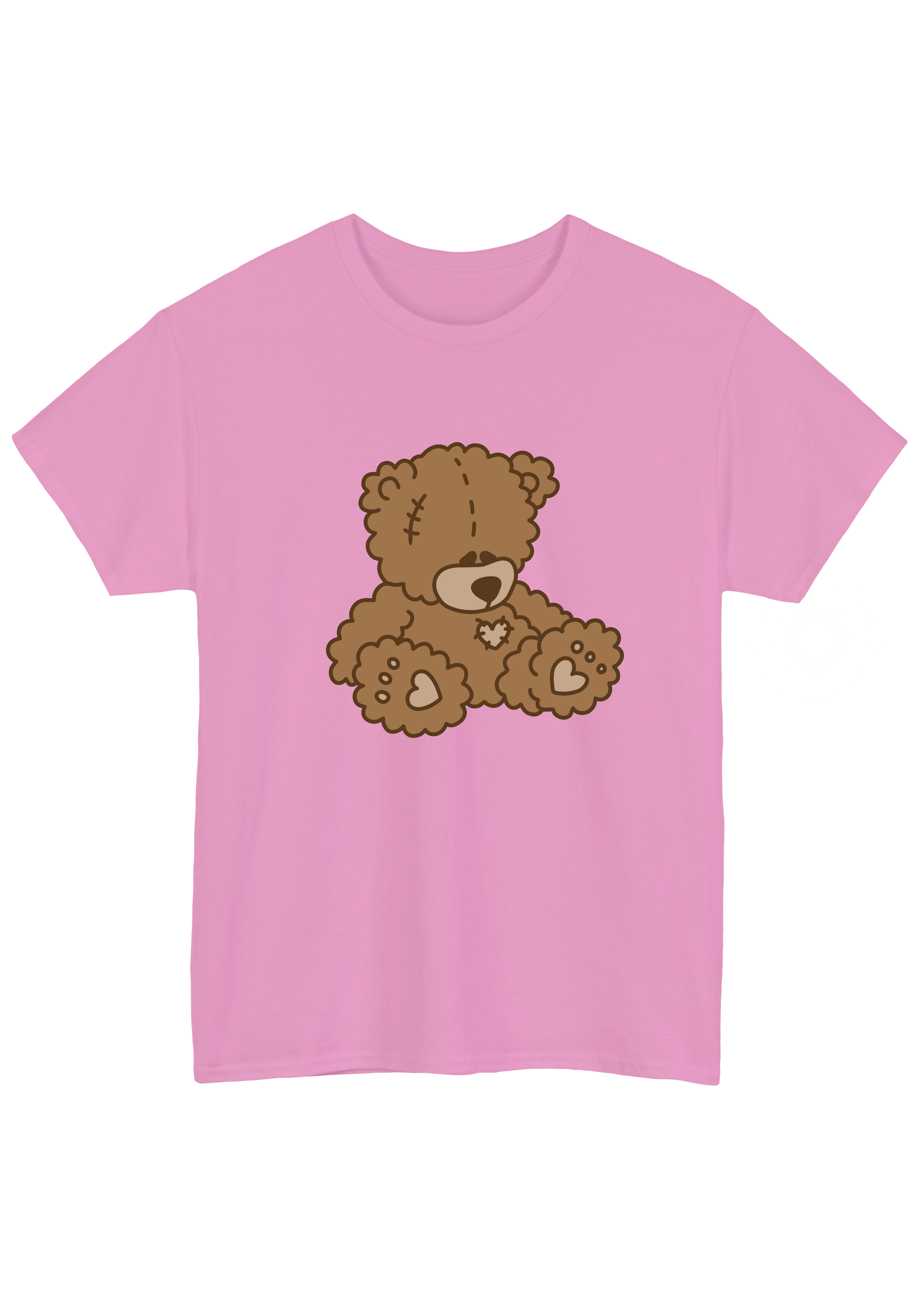 Teddy Bear Pink Tee - Puff Berry