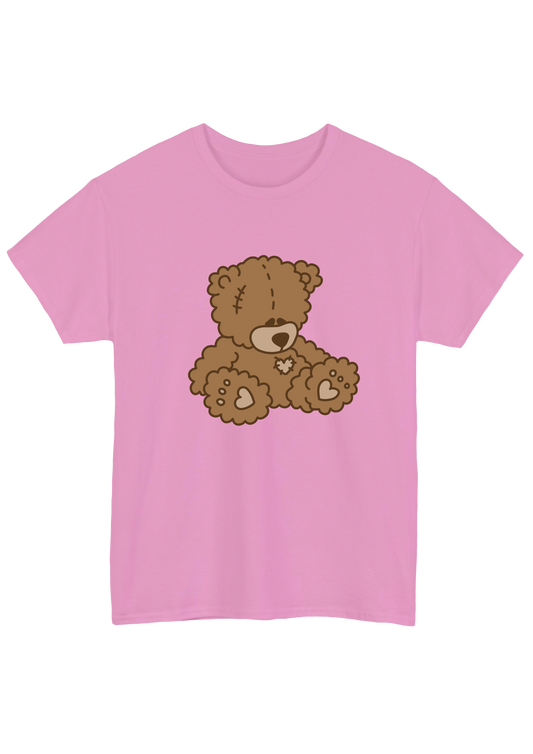 Teddy Bear Pink Tee - Puff Berry