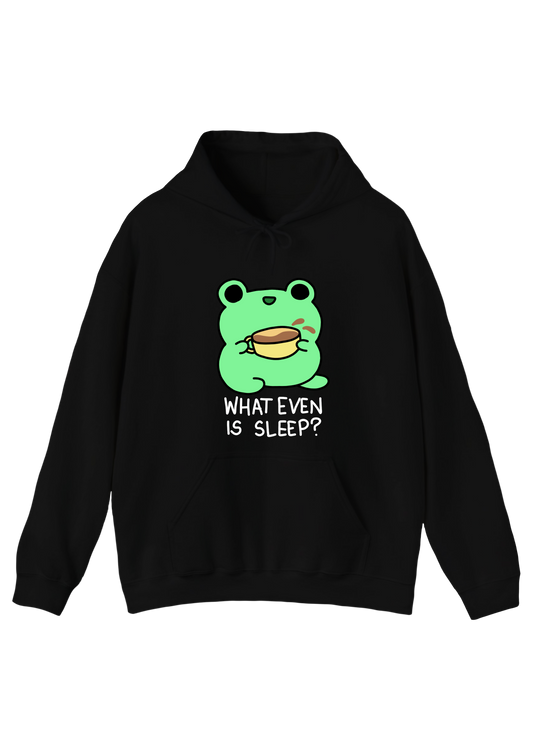 Caffeinated Frog Black Hoodie