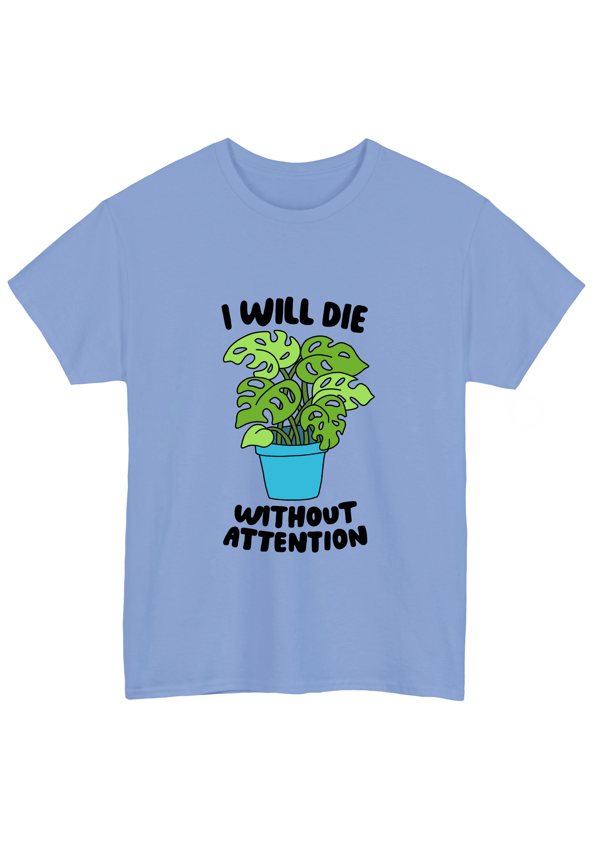 Needy Plant Blue Tee - Puff Berry