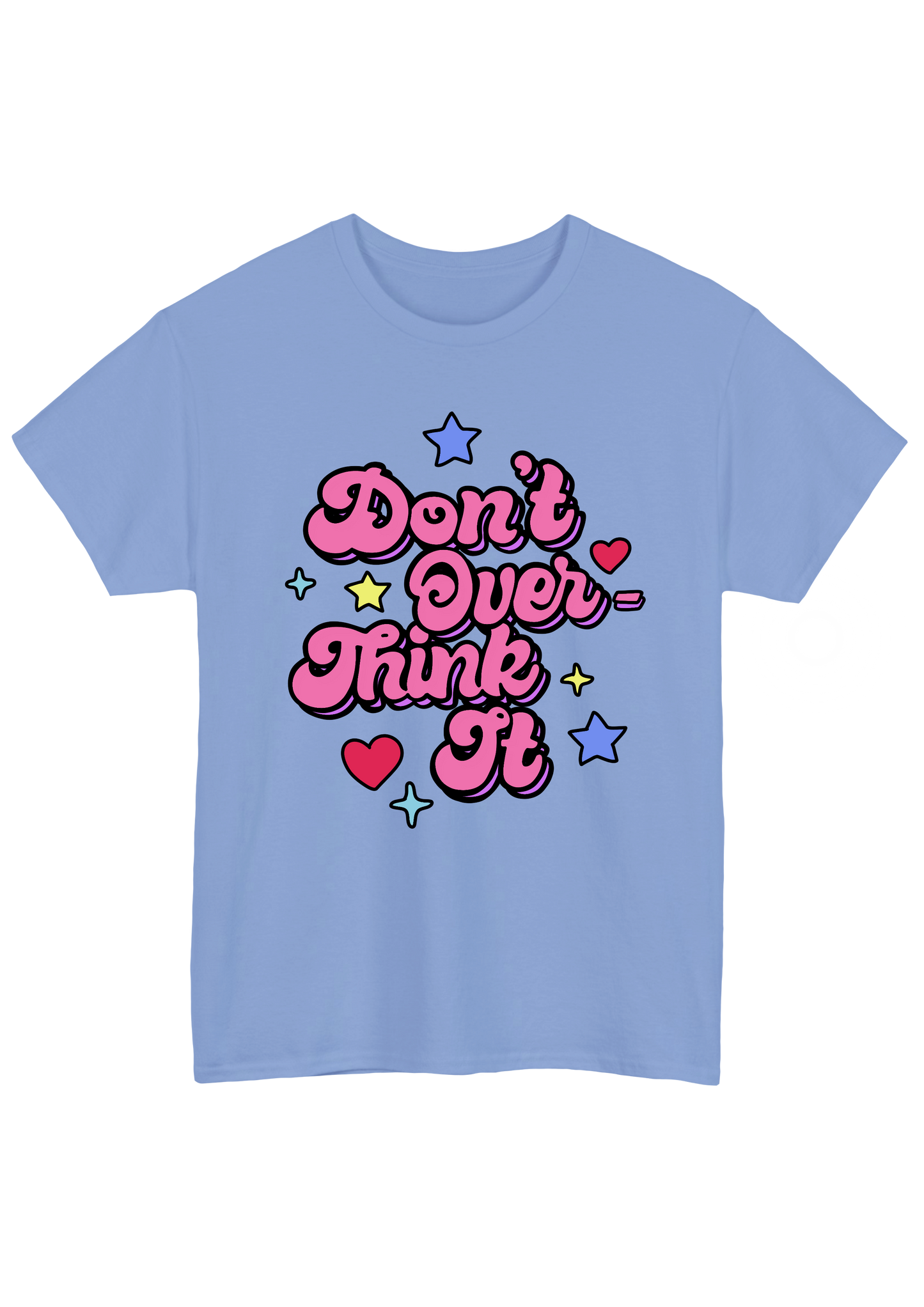 Don't Overthink It Blue Tee - Puff Berry