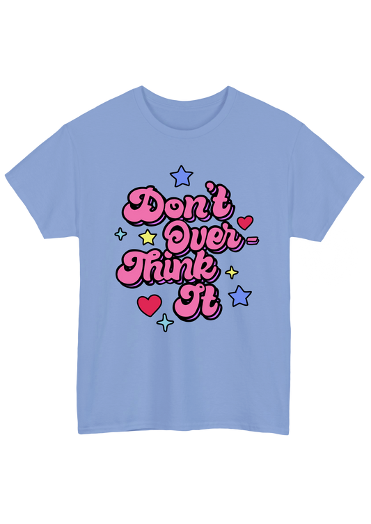 Don't Overthink It Blue Tee - Puff Berry
