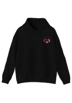 Puff Berry black hoodie with pink pony cowgirl puffberry