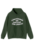Sarcasm and Snacks Olive Hoodie