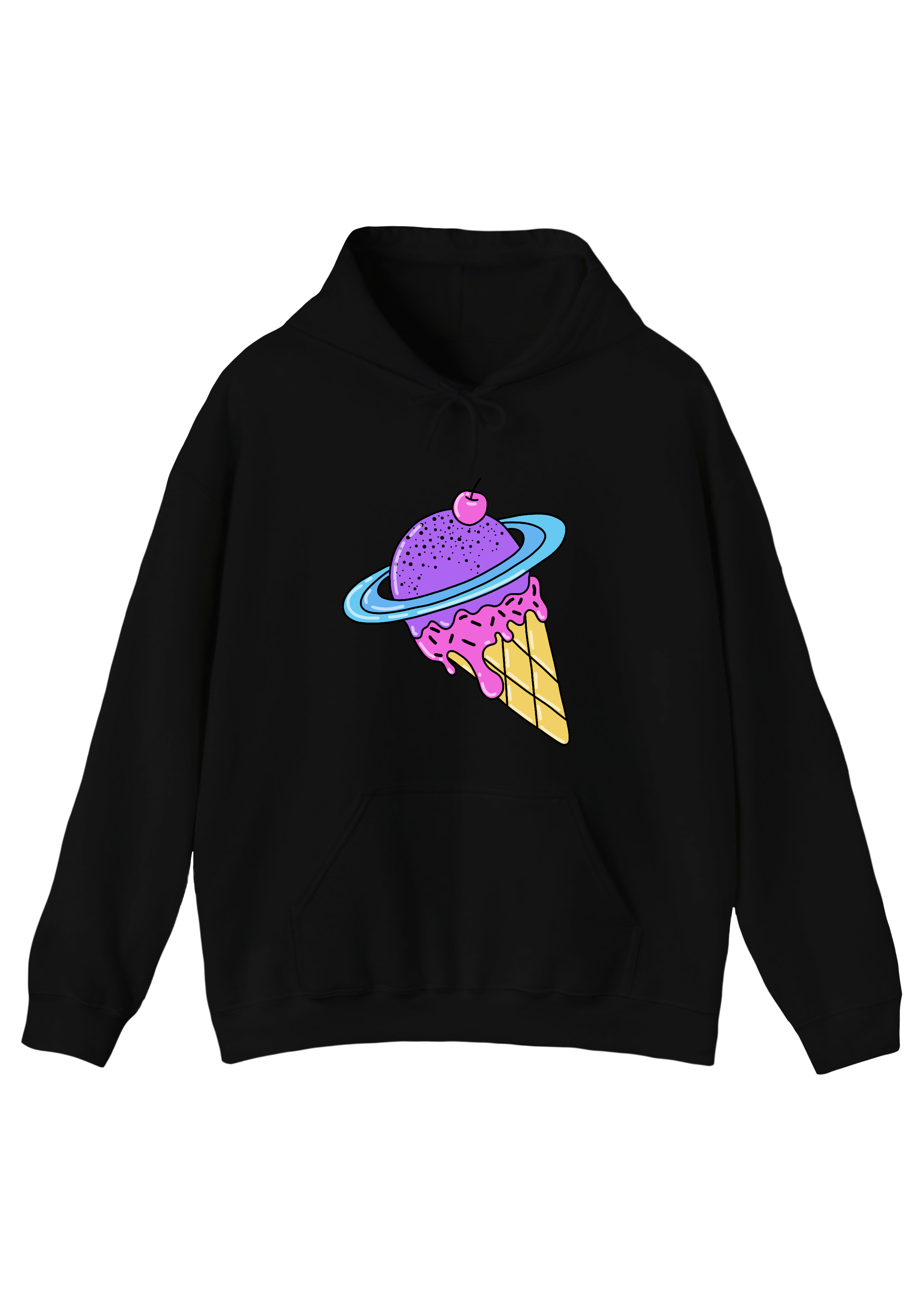 Cosmic Ice Cream Black Hoodie