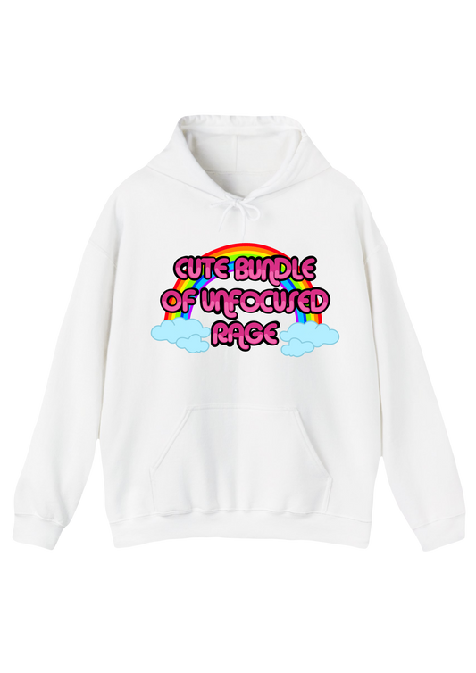 Unfocused Rage White Hoodie
